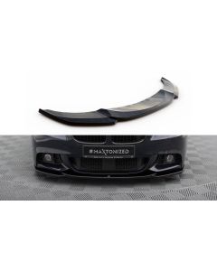 Добавка за предна броня/лип спойлер  V.4 за BMW 5 F10/F11 M-Pack - Maxton Design