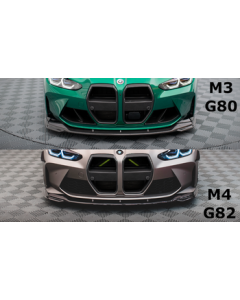 Добавка за предна броня/лип спойлер  на въглеродни влакна V.2 BMW M4 G82 / M3 G80