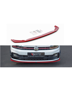 Добавка за предна броня/лип спойлер  V.2 VW Polo Mk6 GTI - Maxton Design