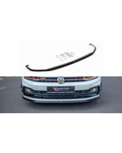 Добавка за предна броня/лип спойлер  V.3 VW Polo GTI Mk6 - Maxton Design
