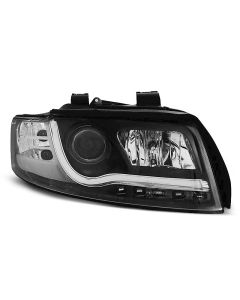 Фарове  TUBE LIGHT Черни за AUDI A4 10.00-10.04