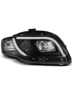 Фарове  TUBE LIGHT Черни за AUDI A4 B7 11.04-03.08