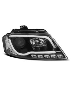 Фарове  TUBE LIGHT DRL Черни за AUDI A3 8P 08-12