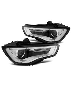 Фарове  TUBE LIGHT DRL Черни за AUDI A3 8V 12-16