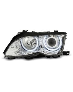 Фарове  с ангелски очи CCFL хром за BMW E46 09.01-03.05