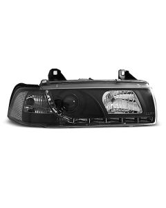 Фарове  с дневни светлини Черни за BMW E36 12.90-08.99