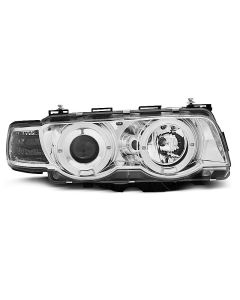 XENON Фарове  с ангелски очи хром за BMW E38 09.98-07.01