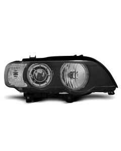 XENON Фарове  с ангелски очи Черни за BMW X5 E53 09.99-10.03