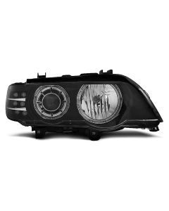 Фарове  с ангелски очи Черни LED INDICATOR за BMW X5 E53 09.99-10.03