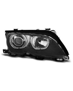 Фарове  с ангелски очи LED Черни за BMW E46 09.01-03.05