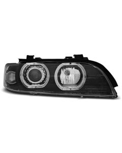 Фарове  с ангелски очи LED Черни за BMW E39 09.95-06.03