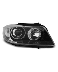 Фарове  с ангелски очи LED Черни за BMW E90/E91 03.05-11