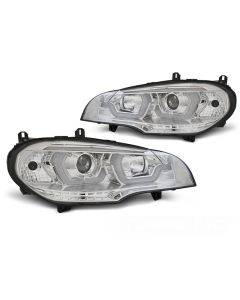 Фарове  TUBE LIGHT DRL хром за BMW X5 E70 07-13