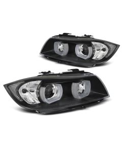 Фарове  U-LED LIGHT 3D Черни за BMW E90/E91 03.05-08.0