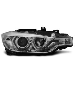 Фарове  с ангелски очи LED DRL хром за BMW F30/F31 10.11 - 05.15 