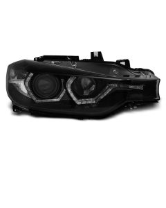 Фарове  с ангелски очи LED DRL Черни за BMW F30/F31 10.11 - 05.15