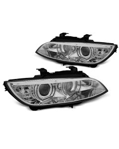 XENON Фарове  с ангелски очи LED хром за BMW E92/E93 06-10