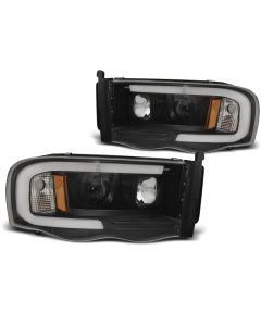 Фарове за DODGE RAM 02-06 TUBE LIGHT Черни