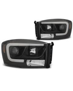 Фарове за DODGE RAM 06-08 TUBE LIGHT Черни