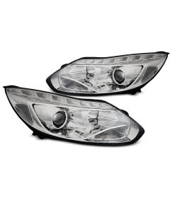 Фарове за FORD FOCUS MK3 11- 10.14 LED хром