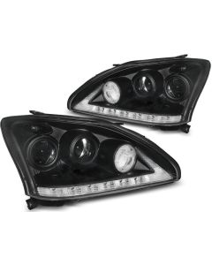 Фарове за LEXUS RX 330 / 350 03-08 TUBE LIGHT Черни