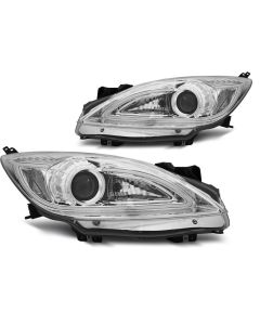 Фарове за MAZDA 3 09-10.13 TUBE LIGHT хром