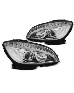 Фарове  TUBE LIGHT хром за MERCEDES W204 07-10