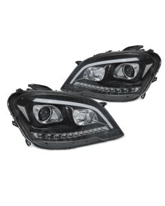 Фарове  TUBE LIGHT Черни SEQ за MERCEDES W164 ML M-KLASA 09-11