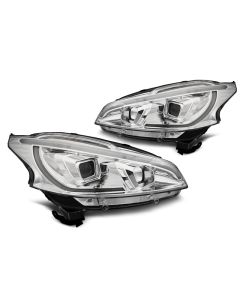 Фарове за PEUGEOT 208 4.12-06.15 TUBE LIGHT хром