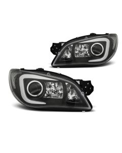 Фарове за SUBARU IMPREZA II GD 06-07 TUBE LIGHT Черни