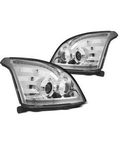 Фарове за TOYOTA LAND CRUISER 120 03-09 TUBE LIGHT SEQ LED хром