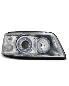 Фарове  с ангелски очи хром за VW T5 04.03-08.09