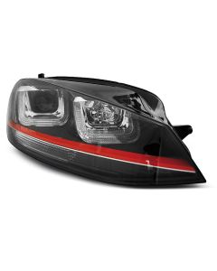 Фарове  U-LED LIGHT Черни с  LINE  за VW GOLF 7 12-17 