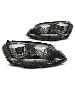 Фарове  U-LED LIGHT DRL Черни за VW GOLF 7 11.12-17