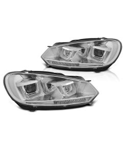 Фарове  U-LED LIGHT DRL хром SEQ за VW GOLF 6 08-12