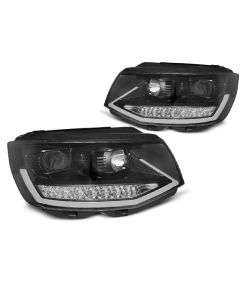 Фарове  TUBE LIGHT DRL Черни хром SEQ за VW T6 15-19