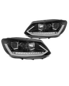 Фарове  TUBE LIGHT DRL Черни SEQ за VW TOURAN II 08.10-15