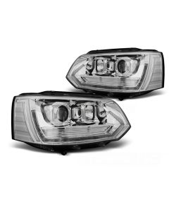 Фарове  TUBE LIGHT T6 LOOK хром за VW T5 2010-2015