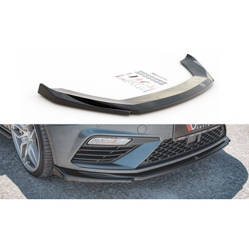 Добавка за предна броня/лип спойлер  V.5 Seat Leon Cupra / Fr Mk3 FL - Maxton Design