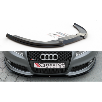 Добавка за предна броня/лип спойлер  V.1 Audi RS4 B7 - Maxton Design