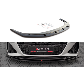 Добавка за предна броня/лип спойлер  V.2 Audi RS6 C8 / RS7 C8 - Maxton Design