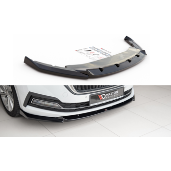 Добавка за предна броня/лип спойлер  V.1 Skoda Octavia Mk4 - Maxton Design