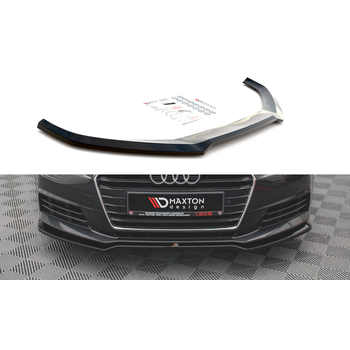 Добавка за предна броня/лип спойлер  V.2 Audi A4 B9 - Maxton Design