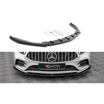 Добавка за предна броня/лип спойлер  V.4 Mercedes A35 AMG / AMG-Line W177 - Maxton Design