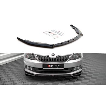 Добавка за предна броня/лип спойлер  V.1 Skoda Fabia Mk3 - Maxton Design