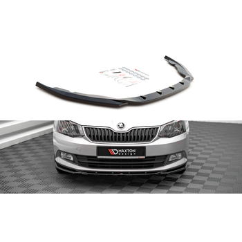 Добавка за предна броня/лип спойлер  V.2 Skoda Fabia Mk3 - Maxton Design