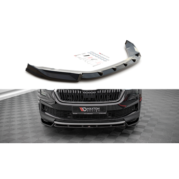 Добавка за предна броня/лип спойлер  V.1 Skoda Kodiaq Mk1 Facelift - Maxton Design