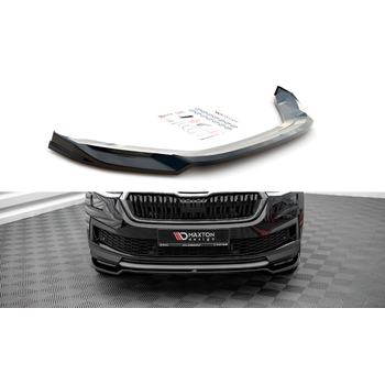 Добавка за предна броня/лип спойлер  V.2 Skoda Kodiaq Mk1 Facelift - Maxton Design