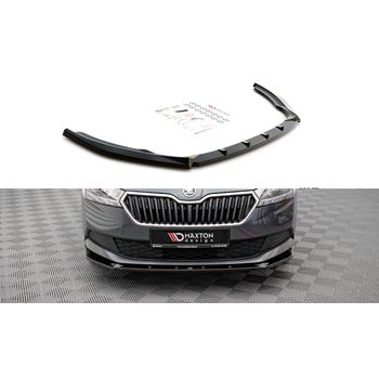 Добавка за предна броня/лип спойлерskoda fabia mk3 фейслифт - Maxton Design