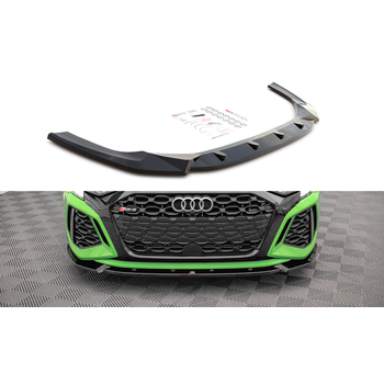 Добавка за предна броня/лип спойлер  V.1 Audi RS3 8y - Maxton Design